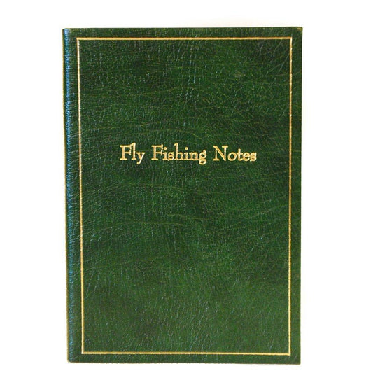 Leather Notebook, 8x6, "Fly Fishing Notes" | Buffalo Calf | Charing Cross-Titled Notebooks-Sterling-and-Burke