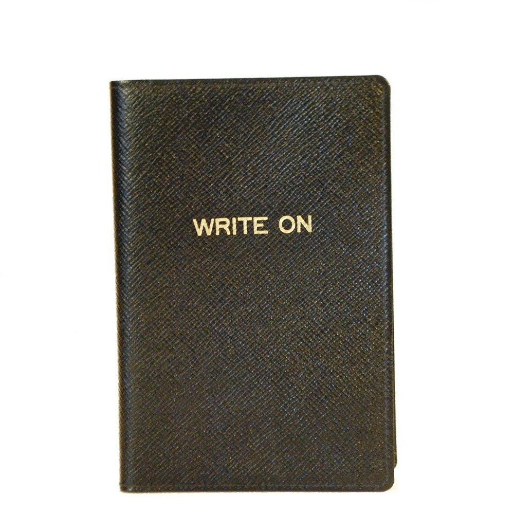 Leather Cover with Removable Notes, 6x4, "Write On"-Titled Notebooks-Sterling-and-Burke