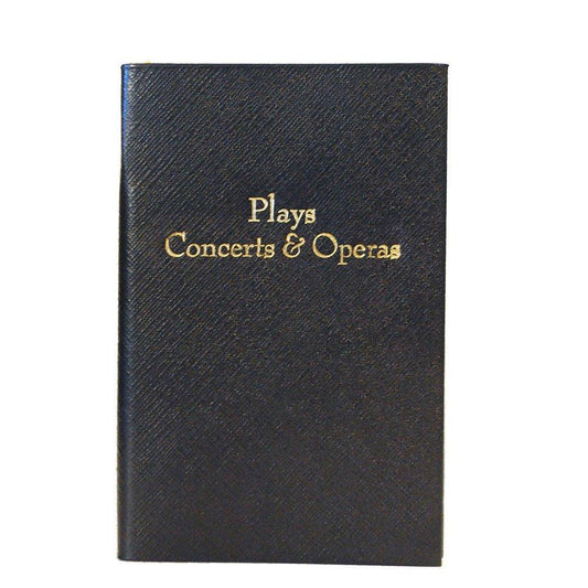 Crossgrain Leather Notebook, 7x5, "Plays Concerts & Operas"-Titled Notebooks-Sterling-and-Burke