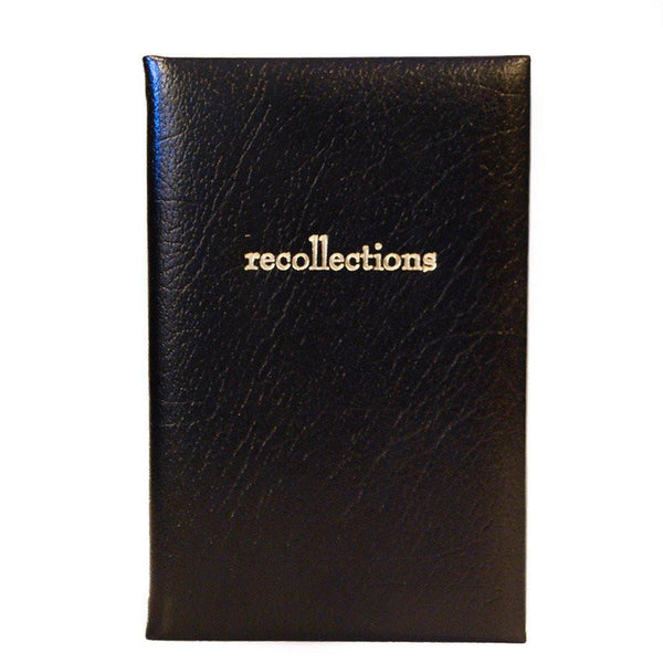 Leather Notebook, 7x5, "Recollections" | Buffalo Calf | Charing Cross-Titled Notebooks-Sterling-and-Burke