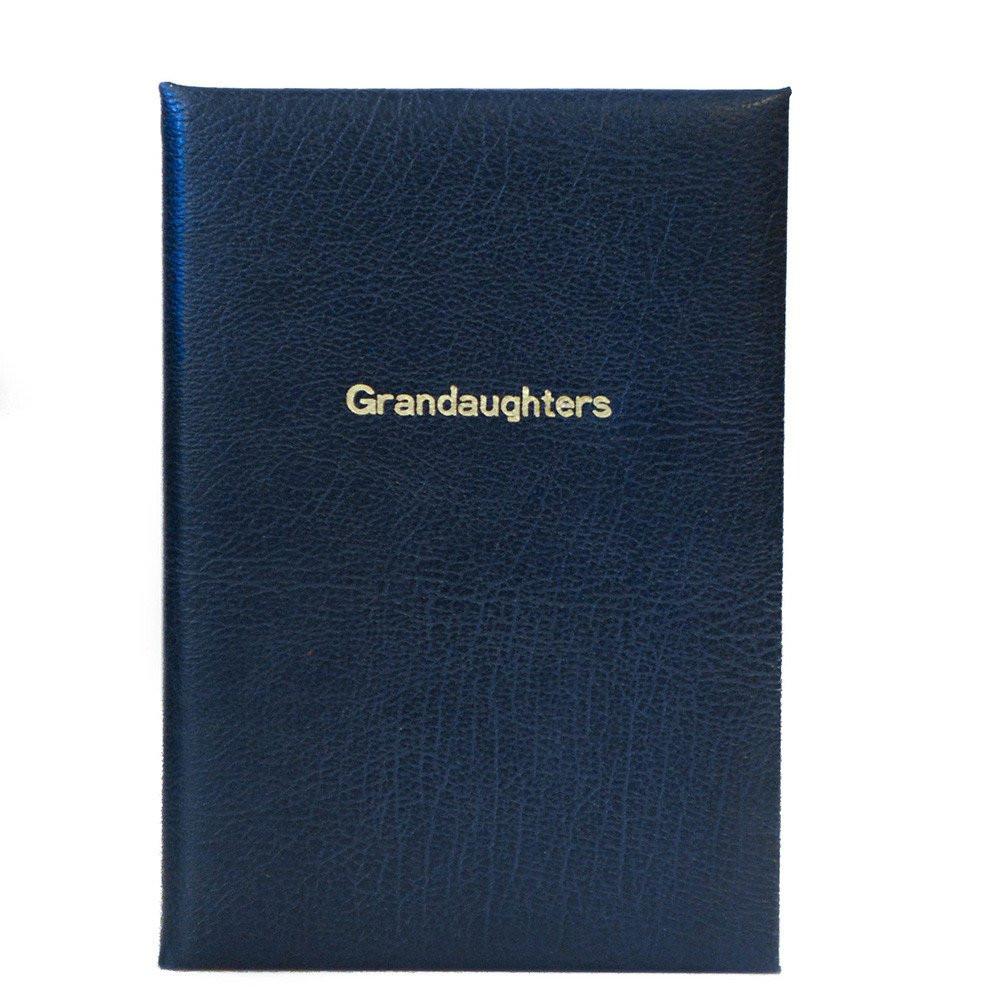 Leather Notebook, 8x6, "Grandaughters" | Buffalo Calf | Charing Cross-Titled Notebooks-Sterling-and-Burke