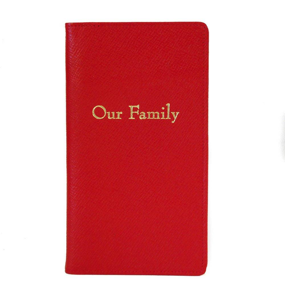 Leather Cover with Removable Notes, 6x3, "Our Family"-Titled Notebooks-Sterling-and-Burke