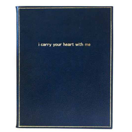 Leather Notebook | I Carry Your Heart With Me | 8 by 10 Inches | Buffalo Calf | Charing Cross-Titled Notebooks-Sterling-and-Burke