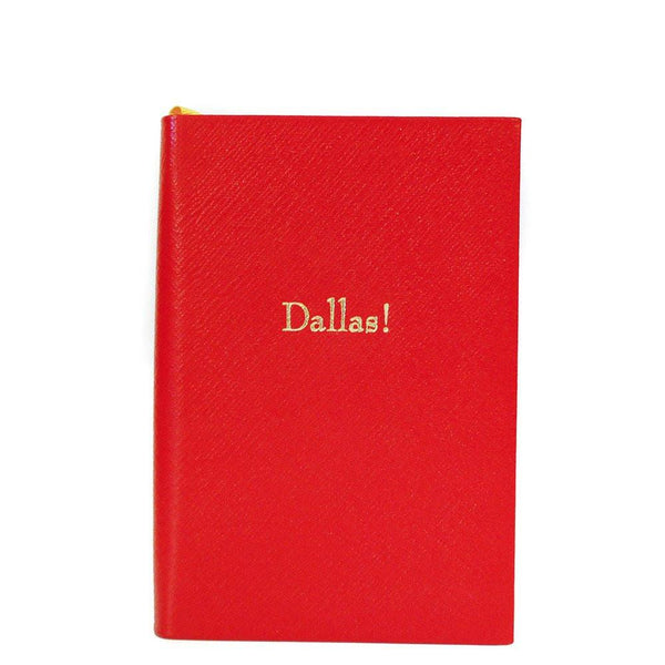 Crossgrain Leather Notebook, 6x4, "Dallas!"-Titled Notebooks-Sterling-and-Burke