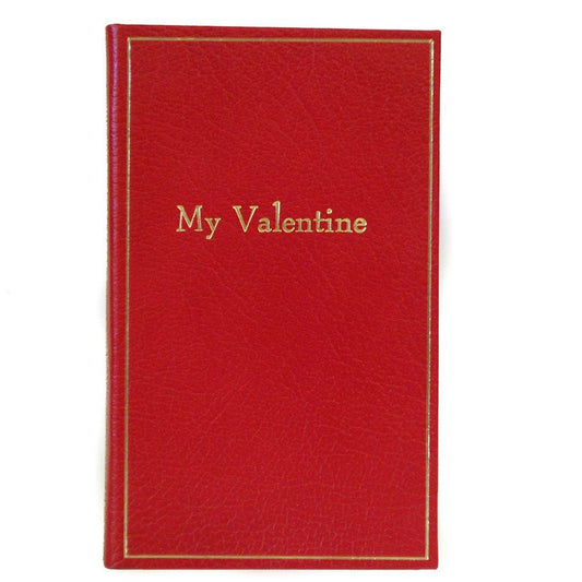 Leather Notebook, 7x4, "My Valentine" | Buffalo Calf | Charing Cross-Titled Notebooks-Sterling-and-Burke