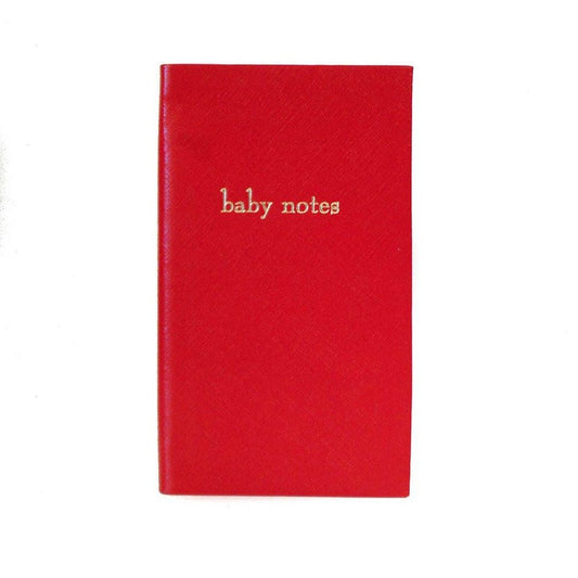 Crossgrain Leather Notebook, 7x4, "Baby Notes"-Titled Notebooks-Sterling-and-Burke