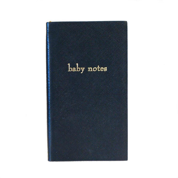 Crossgrain Leather Notebook, 7x4, "Baby Notes"-Titled Notebooks-Sterling-and-Burke