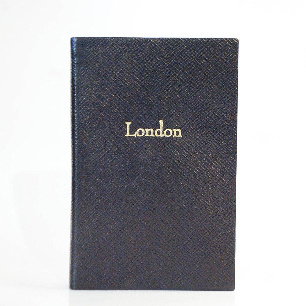Crossgrain Leather Notebook, 5x4, "London"-Titled Notebooks-Sterling-and-Burke
