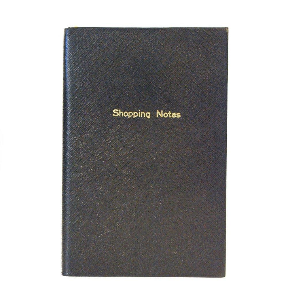 Crossgrain Leather Notebook, 7x4, "Shopping Notes", Blank Pages-Titled Notebooks-Sterling-and-Burke