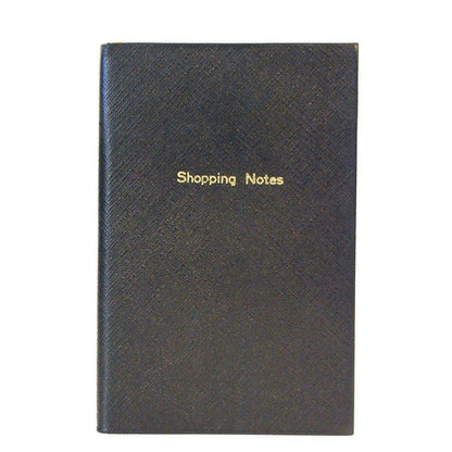 Crossgrain Leather Notebook, 7x4, "Shopping Notes", Blank Pages-Titled Notebooks-Sterling-and-Burke