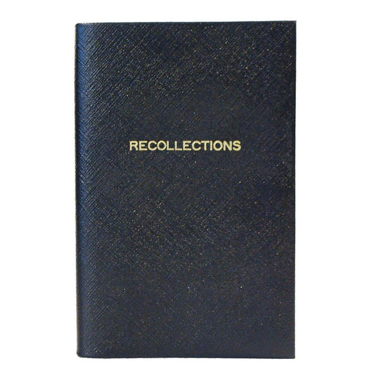 Crossgrain Leather Notebook, 7x4, "Recollections"-Titled Notebooks-Sterling-and-Burke