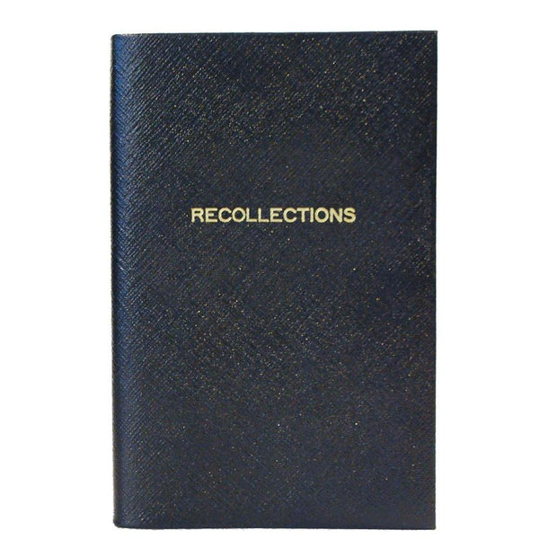 Crossgrain Leather Notebook, 7x4, "Recollections"-Titled Notebooks-Sterling-and-Burke