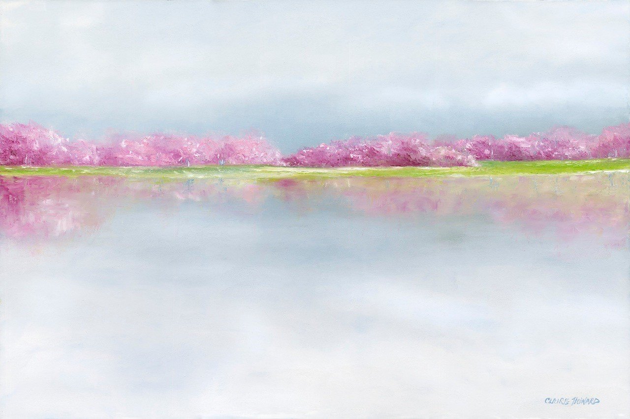 Art | April Afternoon | Original Oil Painting by Claire Howard | 25.5" x 37.5"-Oil Painting-Sterling-and-Burke
