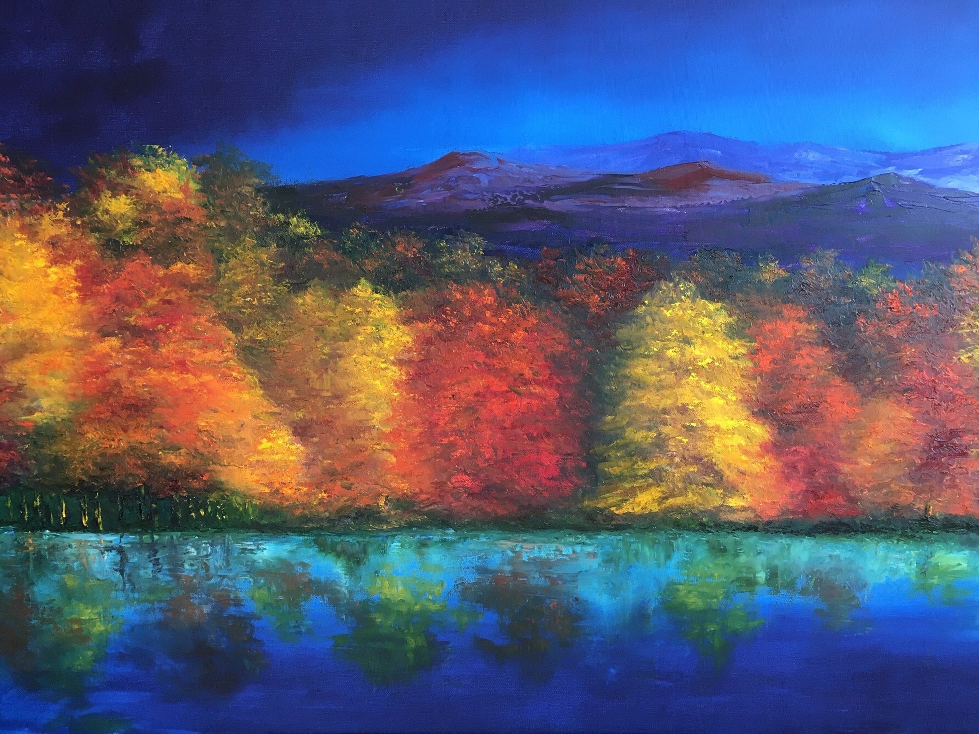 Art | Blue Ridge Melodies | Original Oil Painting by Claire Howard | 30' x 48"-Oil Painting-Sterling-and-Burke