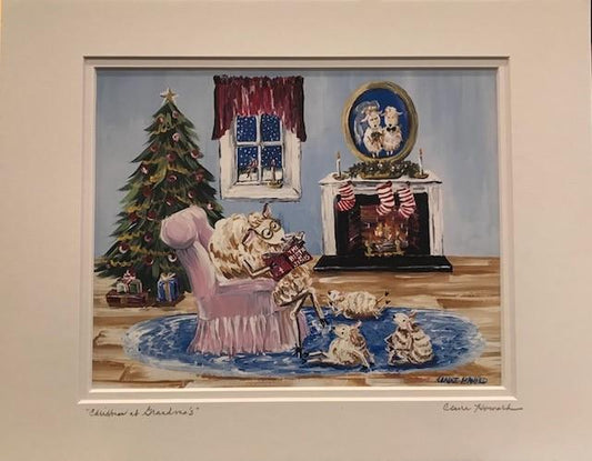 Art | Christmas at Grandma's | Giclee With Mat Hand Signed by Claire Howard | 11" x 14"-Giclee Print-Sterling-and-Burke