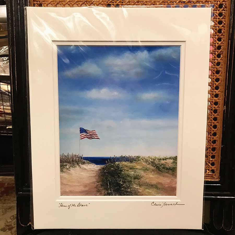 Art | Home of the Brave Print by Claire Howard | 14" x 11"-Giclee Print-Sterling-and-Burke
