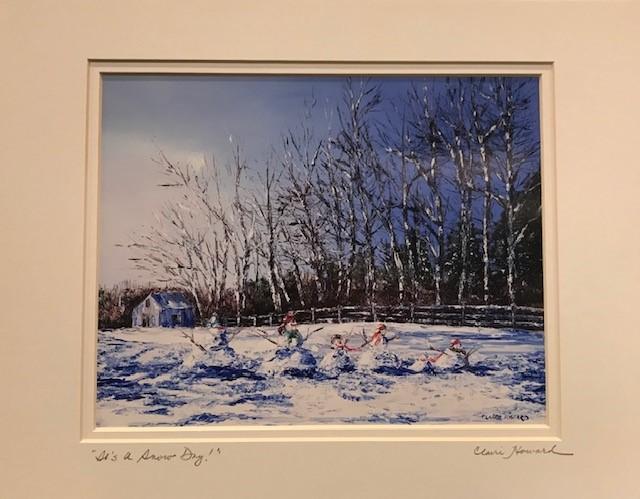 Art | It's A Snow Day! | Giclee With Mat Hand Signed by Claire Howard | 11" x 14"-Giclee Print-Sterling-and-Burke