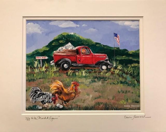 Art | Off to the Market Again | Giclee by Claire Howard | 8" x 10"-Giclee Print-Sterling-and-Burke