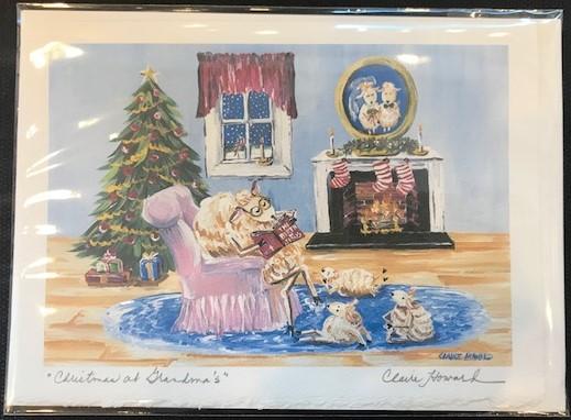 Art | Christmas At Grandma's | Stationary Note Card | Hand Signed by Claire Howard | 5" x 7"-Greeting Cards-Sterling-and-Burke