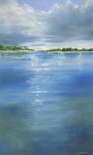 Art | Sunday on the Potomac | Washington, DC Art | Original Oil Painting by Claire Howard | 60" x 36"-Oil Painting-Sterling-and-Burke
