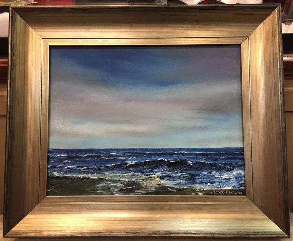 Art | Twilight Tides I I Oil Painting by Claire Howard | 15.5" by 18"-Oil Painting-Sterling-and-Burke