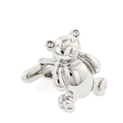 Teddy Bear Cufflinks | Jackie Kennedy Teddy Bear Cufflinks Manufactured in USA in Silver & Gold Finish