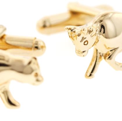 Bull and Bear Cufflinks | Bull and Bear Cufflinks Manufactured in USA in Silver & Gold Finish