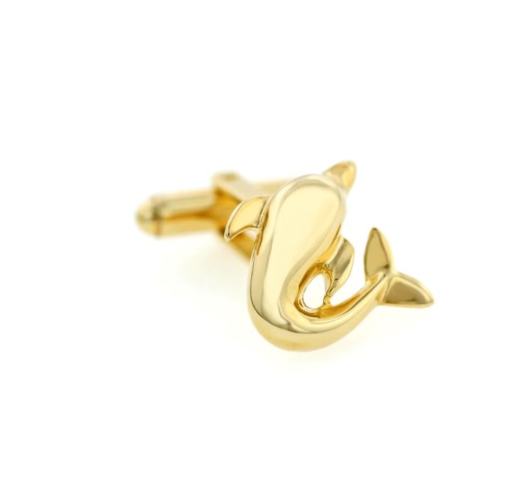 Dolphin Cufflinks | Dolphin Cufflinks Manufactured in USA in Silver & Gold Finish