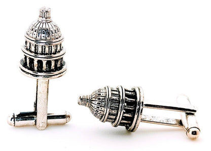 Capitol Dome Cuff Links | Superior Quality | Hand Made | American Pewter Cufflinks | Studio Burke Ltd