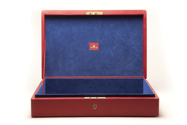 Despatch Red Leather Box | Custom British Dispatch Box | Bespoke Production | Made in England