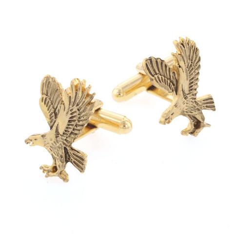 Gold Flying Eagle Cufflinks-Cufflinks-Sterling-and-Burke