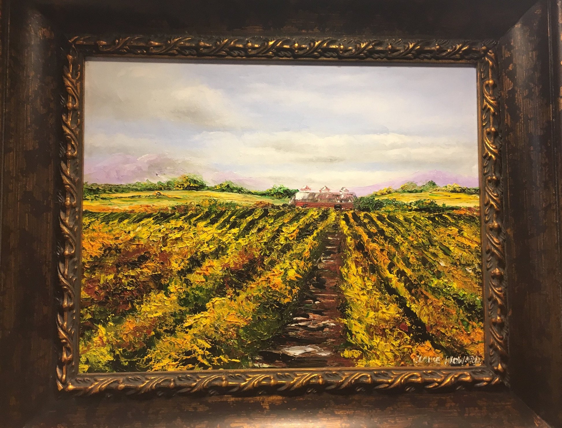 Art | After the Wine Harvest | Oil Painting by Claire Howard | 16" by 19"-Oil Painting-Sterling-and-Burke