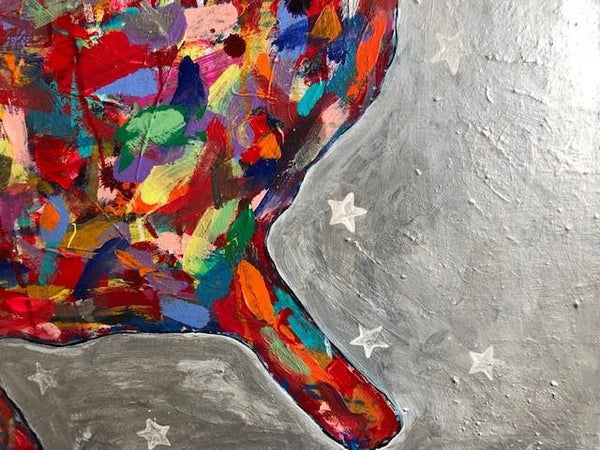 Art | America Dream | Acrylic Mixed on Canvas by Fabiano Amin | 30" x 40"-Acrylic Painting-Sterling-and-Burke