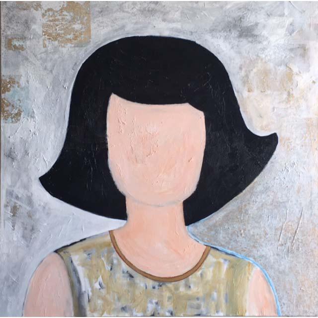 Art | Call Me Jackie | Acrylic on Gallery Canvas by Fabiano Amin | 36" x 36"-Acrylic Painting-Sterling-and-Burke