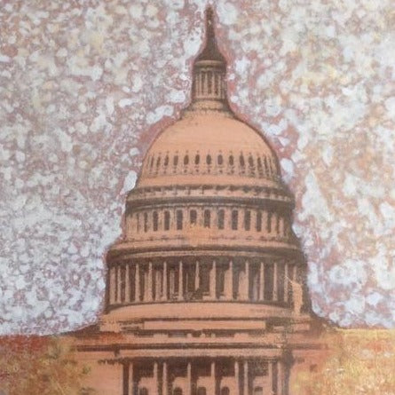 Art | Capitol Bronze | Acrylic Mixed on Gallery Canvas by Fabiano Amin | 14" x 11"