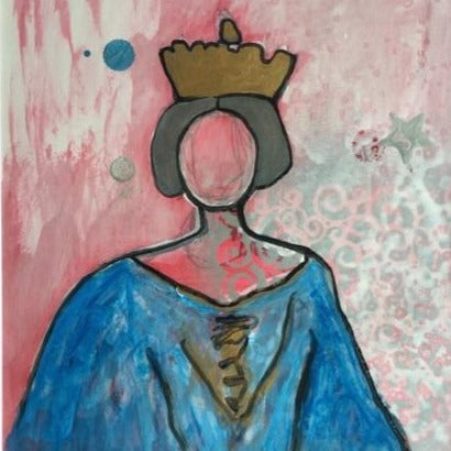 Art | Georgetown Queen | Acrylic on Paper by Fabiano Amin | 14" x 11"
