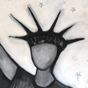 Art | Liberty | Original Acrylic Mixed on Gallery Canvas | 40" x 30"-Acrylic on Paper-Sterling-and-Burke
