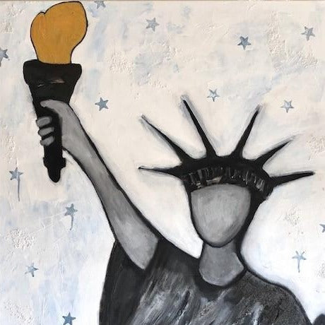 Art | Liberty | Original Acrylic Mixed on Gallery Canvas | 40" x 30"