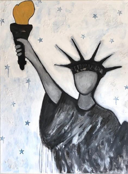 Art | Liberty | Original Acrylic Mixed on Gallery Canvas | 40" x 30"