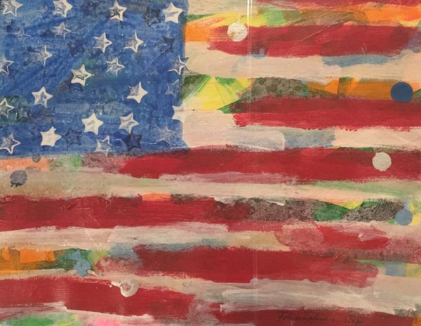 Art | Happy America | Original Acrylic on Paper by Fabiano Amin | 11" x 14"