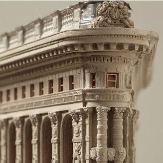 Limited Edition Flat Iron Building Sculpture | Custom Flat Iron Building Plaster Model | Extraordinary Quality and Detail | Made in England | Timothy Richards-Desk Accessory-Sterling-and-Burke