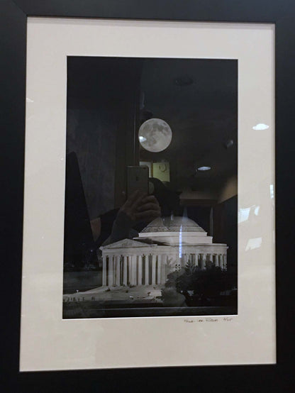 Jefferson Memorial with Moon, Photograph, 22 by 28 Inches by Frank Ruggles-Photography-Sterling-and-Burke