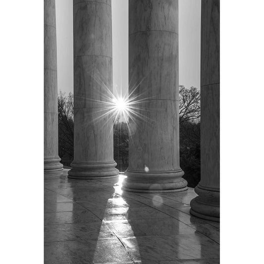 Lincoln Memorial Columns with Sun | Photograph by Frank Lee Ruggles | 20" x 16"-Photography-Sterling-and-Burke