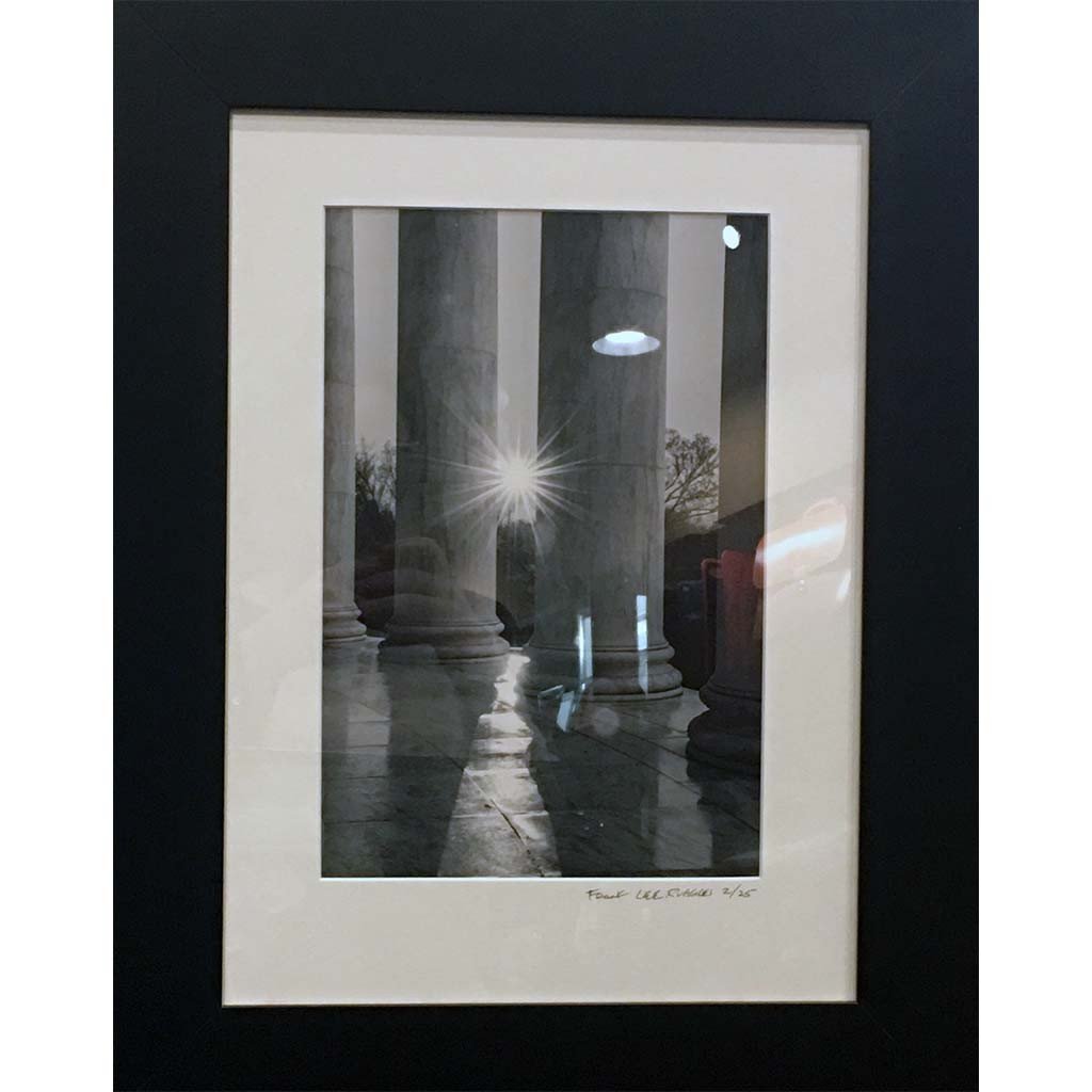 Lincoln Memorial Columns with Sun | Photograph by Frank Lee Ruggles | 20" x 16"-Photography-Sterling-and-Burke