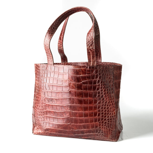 Authentic American Alligator Shoulder Tote | Custom Production | Hand Made in America