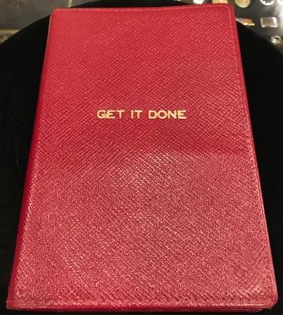 Crossgrain Refillable Leather Notebook, 7x4, "Get It Done"-Notebooks-Sterling-and-Burke