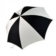 The Steele Golf Umbrella | Chestnut Straight Handle Golf Umbrella | Blue and White | The Finest Quality | Made in England