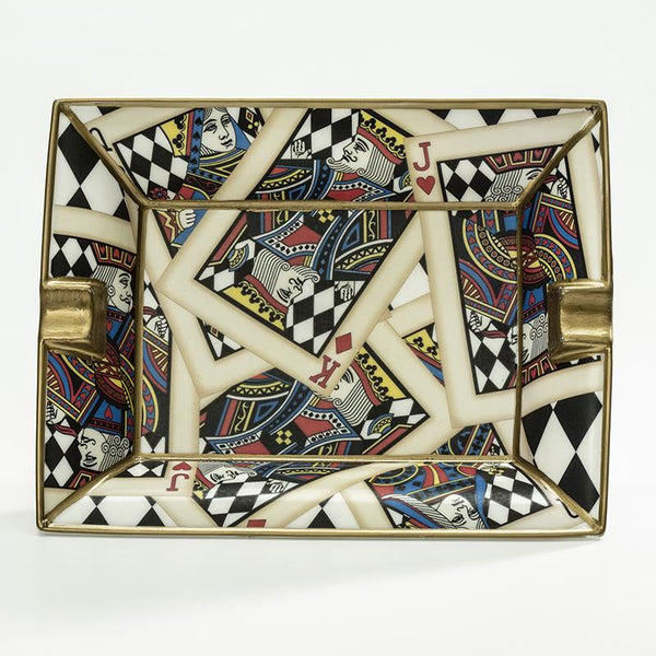 Halcyon Days Let's Play Cards Ashtray | Finest Qality Elegant Playing Cards Ashtray