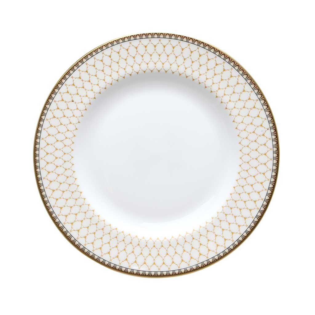 Halcyon Days Antler Trellis 6" Plate in Ivory-Bone China-Sterling-and-Burke