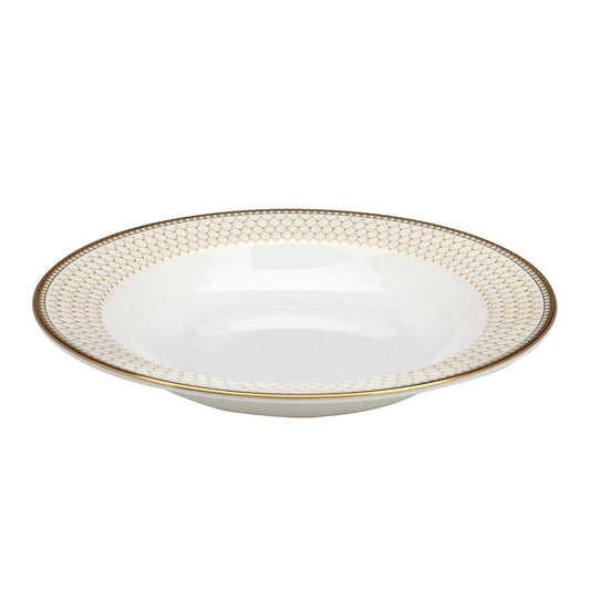 Halcyon Days Antler Trellis 9" Soup Dish in Ivory-Bone China-Sterling-and-Burke